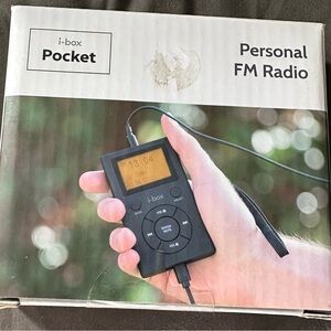 I - BOX POCKET PERSONAL FM RADIO  LARGE LCD DISPLAY SCREEN New and Sealed
